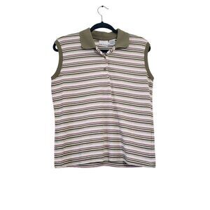 Bobbie‎ Brooks Womens Sleeveless Polo Shirt Size M Y2K Golf Athleisure Summer